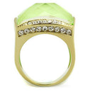 Silver Jewelry Rings Gold Pinky Ring TK2661 Gold - Stainless Steel Ring with Synthetic Alamode Fashion Jewelry Outlet