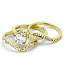 Gold Pinky Ring TK2742 Gold - Stainless Steel Ring with AAA Grade CZ