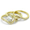 Gold Pinky Ring TK2742 Gold - Stainless Steel Ring with AAA Grade CZ