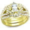 Silver Jewelry Rings Gold Pinky Ring TK2743 Gold - Stainless Steel Ring with AAA Grade CZ Alamode Fashion Jewelry Outlet