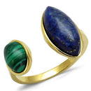 Gold Pinky Ring TK2906 Gold - Stainless Steel Ring with Precious Stone