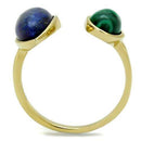 Gold Pinky Ring TK2906 Gold - Stainless Steel Ring with Precious Stone