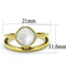 Gold Pinky Ring TK2908 Gold - Stainless Steel Ring with Precious Stone