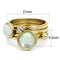 Gold Promise Rings TK2975 Gold - Stainless Steel Ring with Synthetic