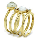 Gold Promise Rings TK2975 Gold - Stainless Steel Ring with Synthetic