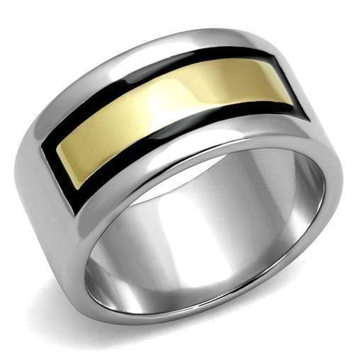 Gold Promise Rings TK3008 Two-Tone Gold - Stainless Steel Ring with Epoxy