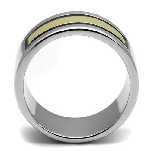 Gold Promise Rings TK3008 Two-Tone Gold - Stainless Steel Ring with Epoxy