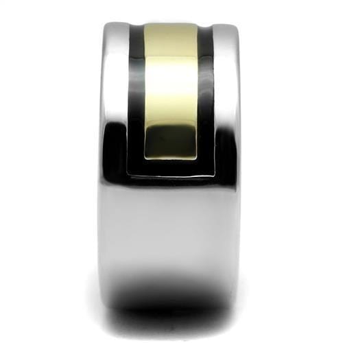 Gold Promise Rings TK3008 Two-Tone Gold - Stainless Steel Ring with Epoxy