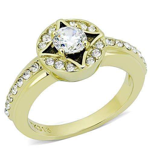 Gold Promise Rings TK3034 Gold - Stainless Steel Ring with AAA Grade CZ