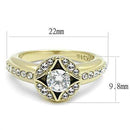 Gold Promise Rings TK3034 Gold - Stainless Steel Ring with AAA Grade CZ