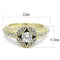 Gold Promise Rings TK3034 Gold - Stainless Steel Ring with AAA Grade CZ