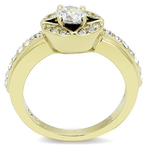 Gold Promise Rings TK3034 Gold - Stainless Steel Ring with AAA Grade CZ