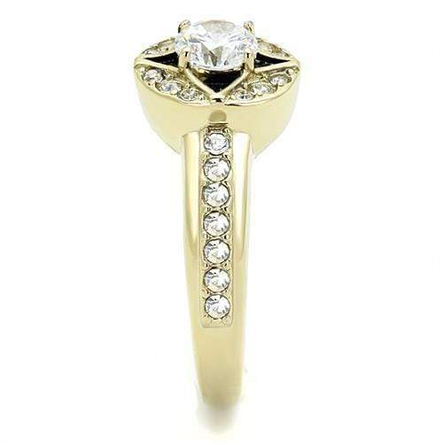 Gold Promise Rings TK3034 Gold - Stainless Steel Ring with AAA Grade CZ