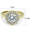 Gold Promise Rings TK3035 Gold - Stainless Steel Ring with AAA Grade CZ