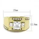 Gold Promise Rings TK3078 Gold - Stainless Steel Ring with AAA Grade CZ