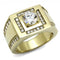 Gold Promise Rings TK3079 Gold - Stainless Steel Ring with AAA Grade CZ