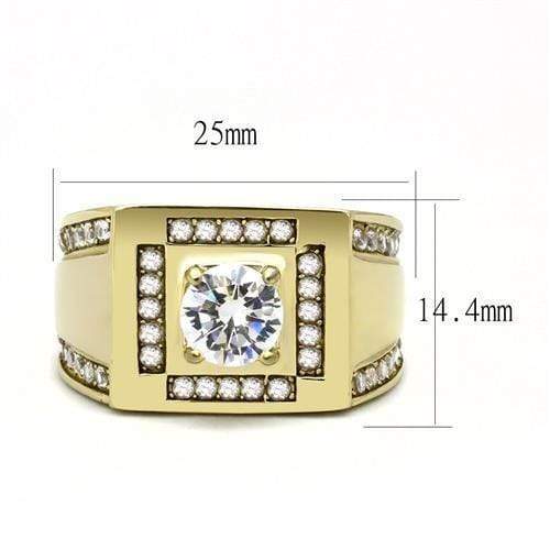 Gold Promise Rings TK3079 Gold - Stainless Steel Ring with AAA Grade CZ