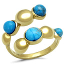 Gold Promise Rings TK3091 Gold - Stainless Steel Ring with Semi-Precious