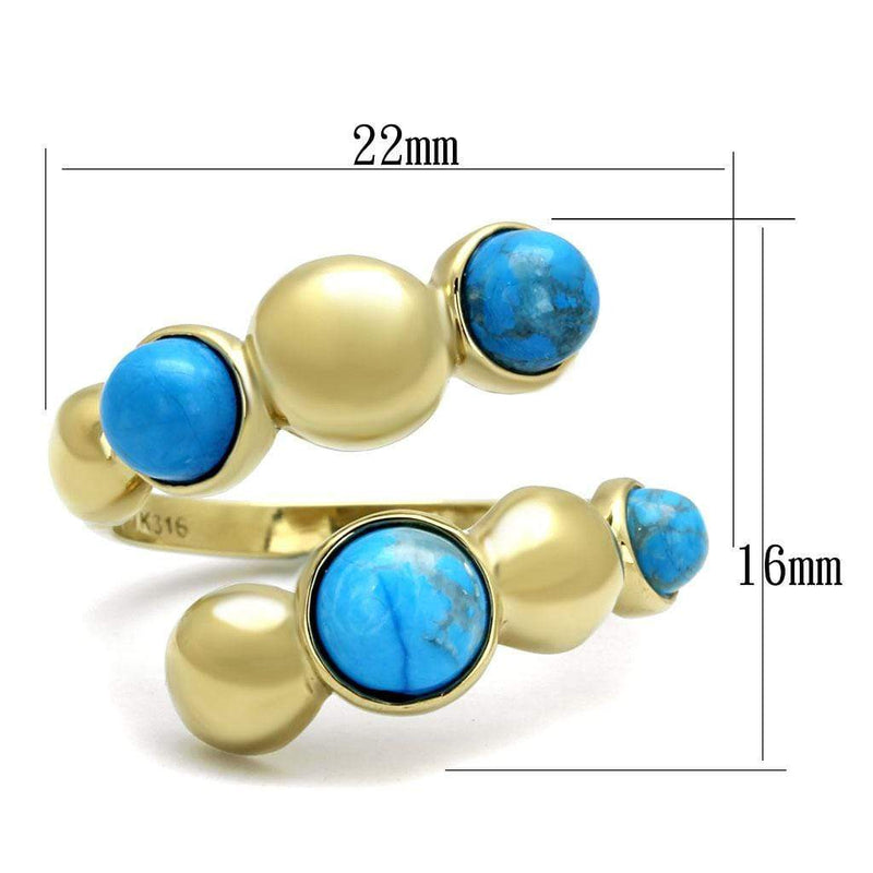 Gold Promise Rings TK3091 Gold - Stainless Steel Ring with Semi-Precious