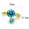 Gold Promise Rings TK3092 Gold - Stainless Steel Ring with AAA Grade CZ