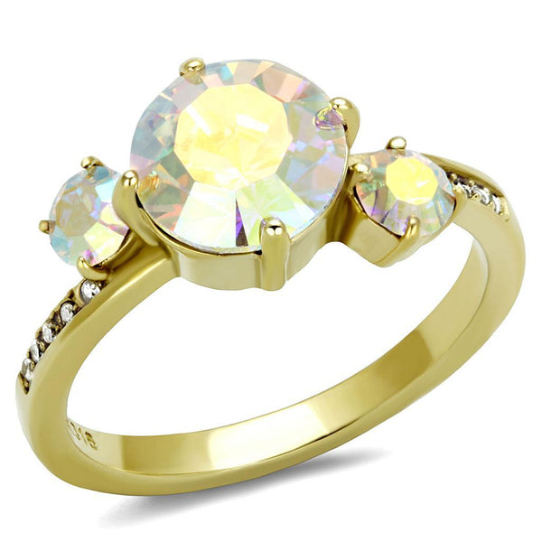 Gold Promise Rings TK3095 Gold - Stainless Steel Ring with Crystal