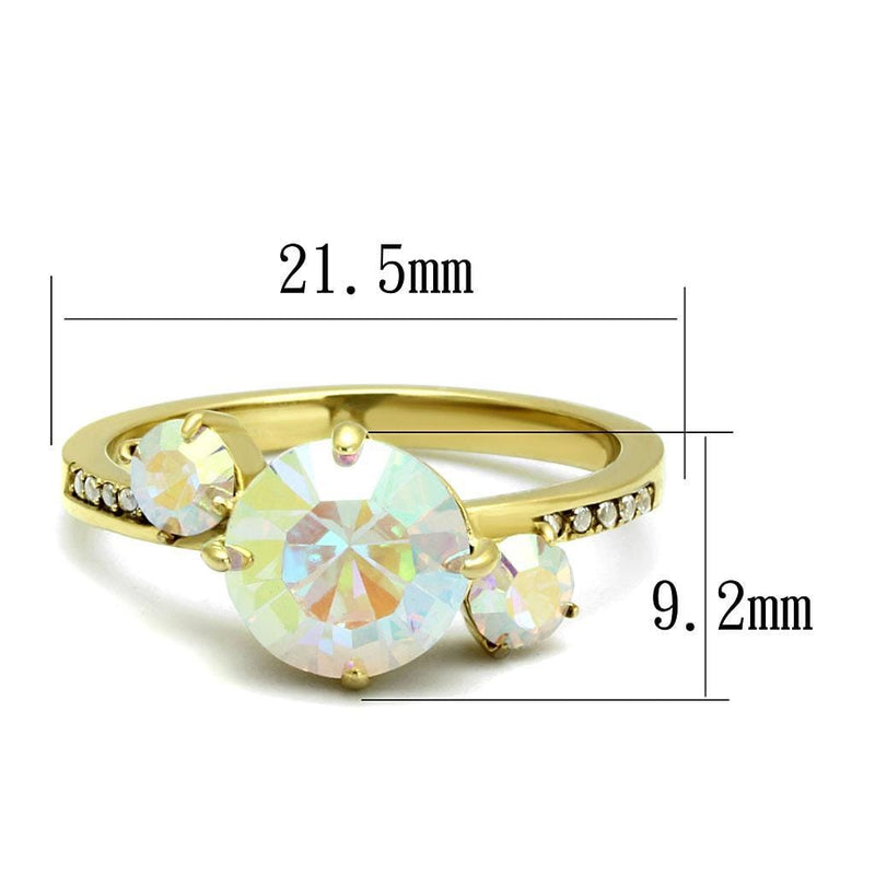 Gold Promise Rings TK3095 Gold - Stainless Steel Ring with Crystal