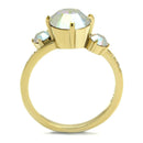 Gold Promise Rings TK3095 Gold - Stainless Steel Ring with Crystal