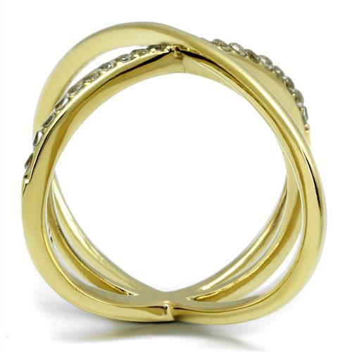 Gold Promise Rings TK3109 Gold - Stainless Steel Ring with AAA Grade CZ