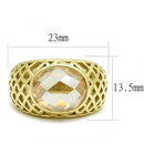 Gold Promise Rings TK3122 Gold - Stainless Steel Ring with AAA Grade CZ