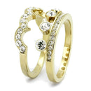 Gold Promise Rings TK3123 Gold - Stainless Steel Ring with Crystal