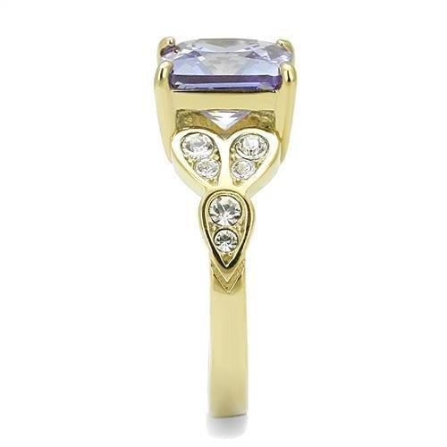 Gold Promise Rings TK3125 Gold - Stainless Steel Ring with AAA Grade CZ