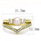 Gold Promise Rings TK3126 Gold - Stainless Steel Ring with Synthetic