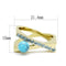 Gold Promise Rings TK3130 Gold - Stainless Steel Ring in Turquoise