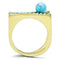 Gold Promise Rings TK3130 Gold - Stainless Steel Ring in Turquoise