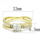 Gold Promise Rings TK3181 Gold - Stainless Steel Ring with AAA Grade CZ