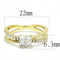 Gold Promise Rings TK3181 Gold - Stainless Steel Ring with AAA Grade CZ