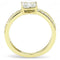 Gold Promise Rings TK3181 Gold - Stainless Steel Ring with AAA Grade CZ