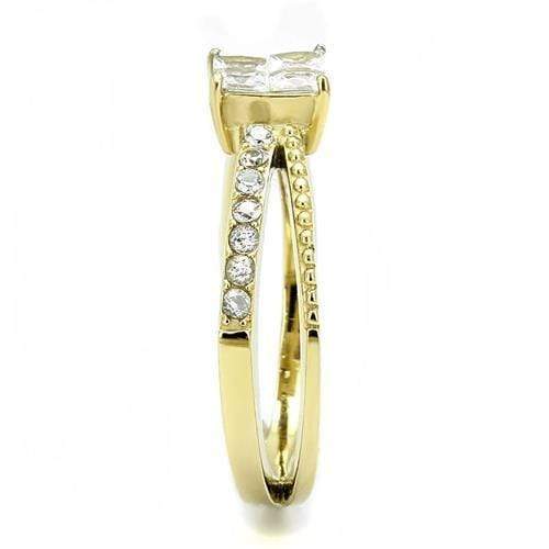 Gold Promise Rings TK3181 Gold - Stainless Steel Ring with AAA Grade CZ