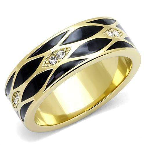 Gold Promise Rings TK3182 Gold - Stainless Steel Ring with Crystal