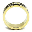 Silver Jewelry Rings Gold Promise Rings TK3182 Gold - Stainless Steel Ring with Crystal Alamode Fashion Jewelry Outlet