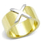 Silver Jewelry Rings Gold Promise Rings TK3185 Two-Tone Gold - Stainless Steel Ring Alamode Fashion Jewelry Outlet