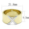 Gold Promise Rings TK3185 Two-Tone Gold - Stainless Steel Ring