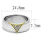 Gold Promise Rings TK3187 Two-Tone Gold - Stainless Steel Ring with CZ