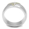 Gold Promise Rings TK3187 Two-Tone Gold - Stainless Steel Ring with CZ