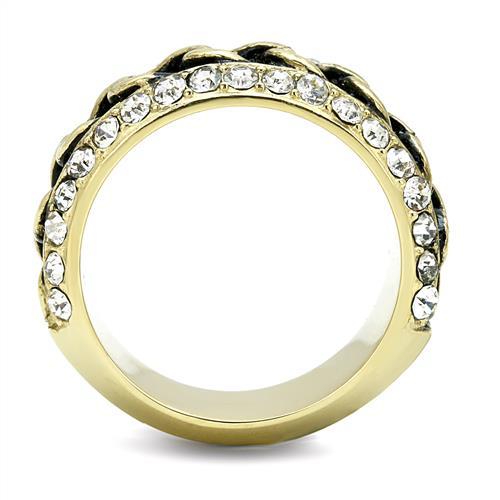 Gold Promise Rings TK3196 Gold - Stainless Steel Ring with Crystal