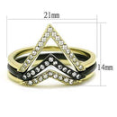 Gold Promise Rings TK3202 Gold+ - Stainless Steel Ring with Crystal