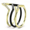 Silver Jewelry Rings Gold Promise Rings TK3202 Gold+ - Stainless Steel Ring with Crystal Alamode Fashion Jewelry Outlet