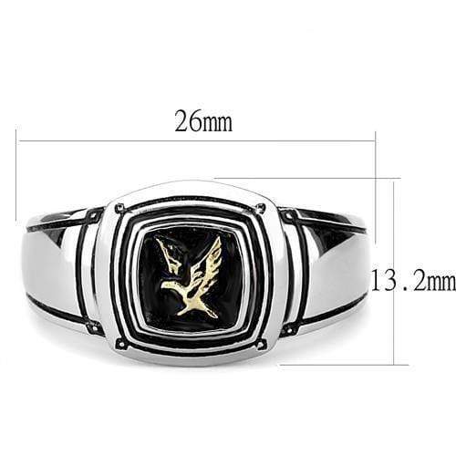 Gold Promise Rings TK3226 Two-Tone Gold - Stainless Steel Ring with Epoxy