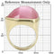 Gold Ring 0W364 Gold Brass Ring with Semi-Precious in Light Rose