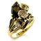 Silver Jewelry Rings Gold Ring 10113 Gold Brass Ring with Top Grade Crystal in Smoky Topaz Alamode Fashion Jewelry Outlet